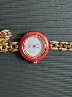 authentic red metallic Gucci bezel only
